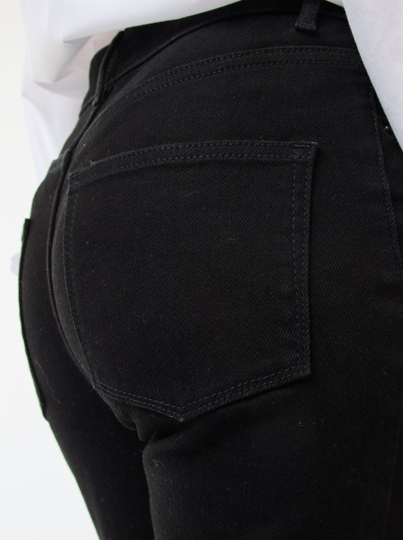 Vaquero corte flare/bootcut de tiro alto Negro - Kiabi