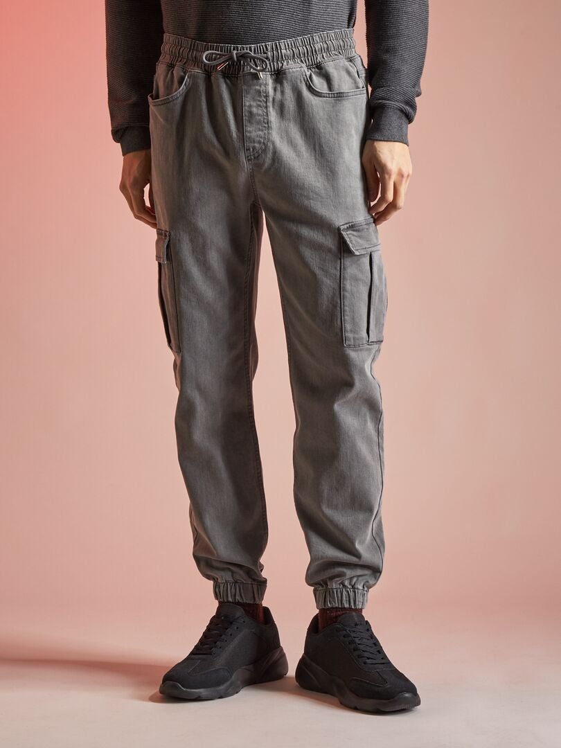 Vaquero corte jogger- 32L GRIS - Kiabi