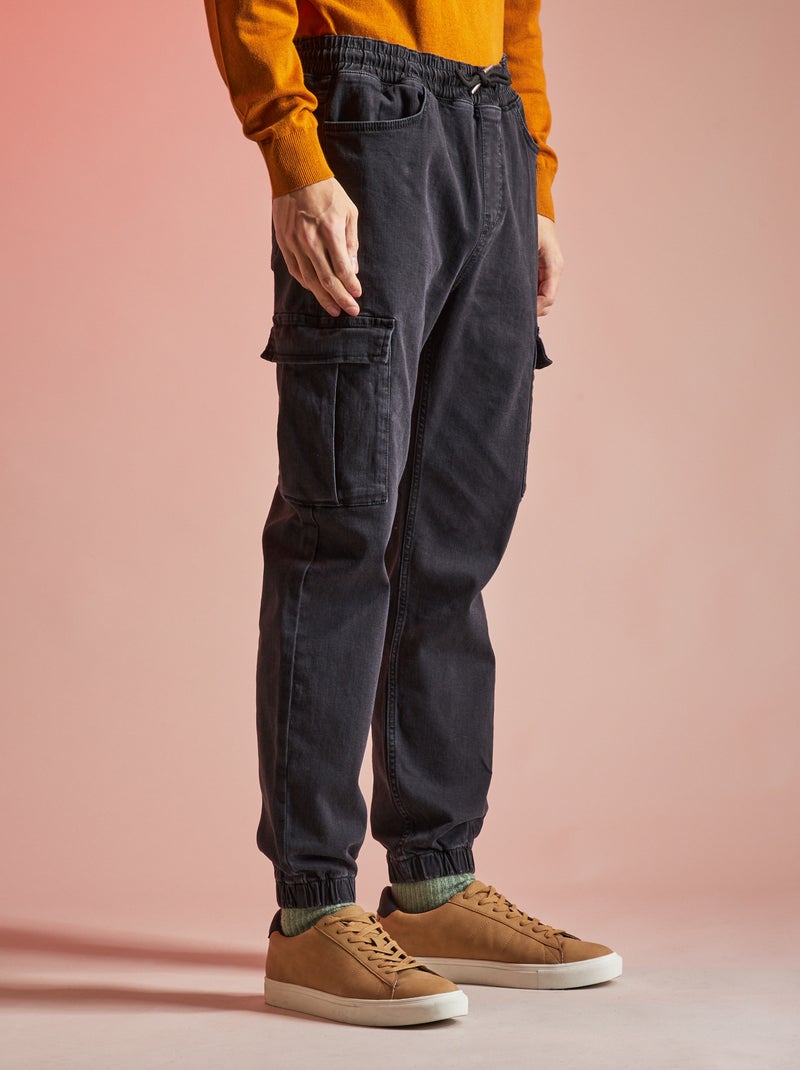 Vaquero corte jogger NEGRO - Kiabi