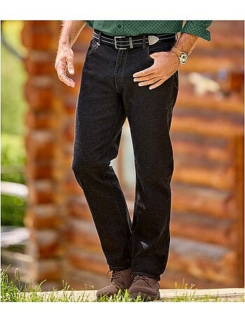 Vaquero corte recto de denim stretch con cinturilla semielástica