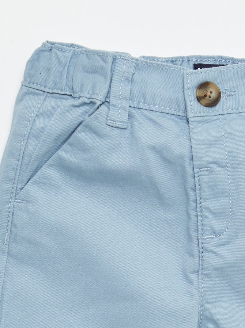 Vaquero corto chino con cintura ajustable Azul - Kiabi