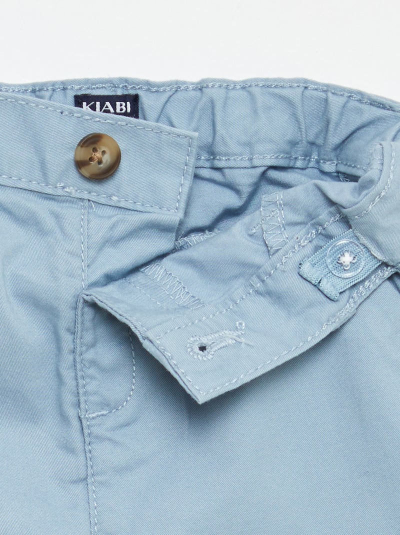 Vaquero corto chino con cintura ajustable Azul - Kiabi