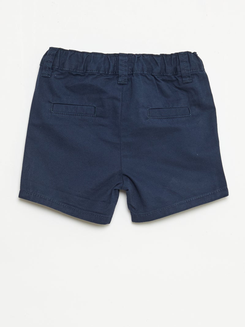 Vaquero corto chino con cintura ajustable Azul marino - Kiabi