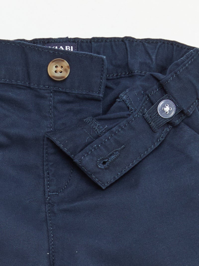 Vaquero corto chino con cintura ajustable Azul marino - Kiabi