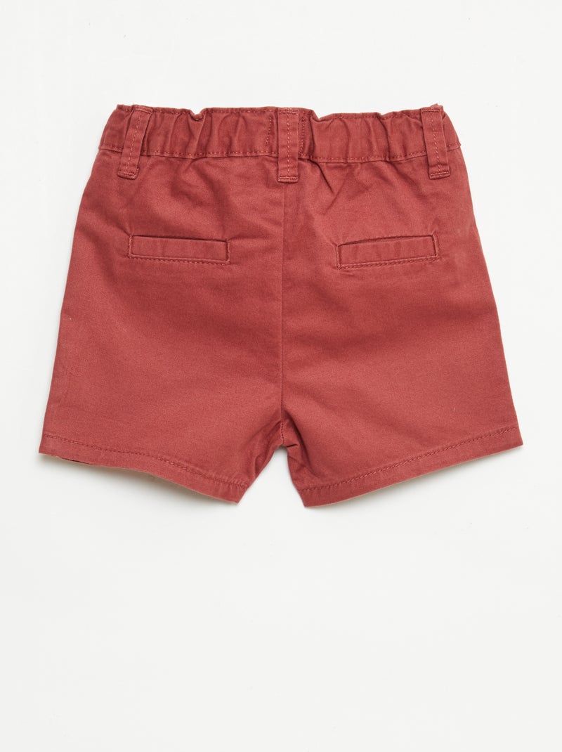 Vaquero corto chino con cintura ajustable Rojo - Kiabi
