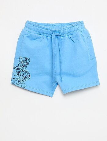 Vaquero corto estampado 'Patrulla Canina' en felpa de algodón liso