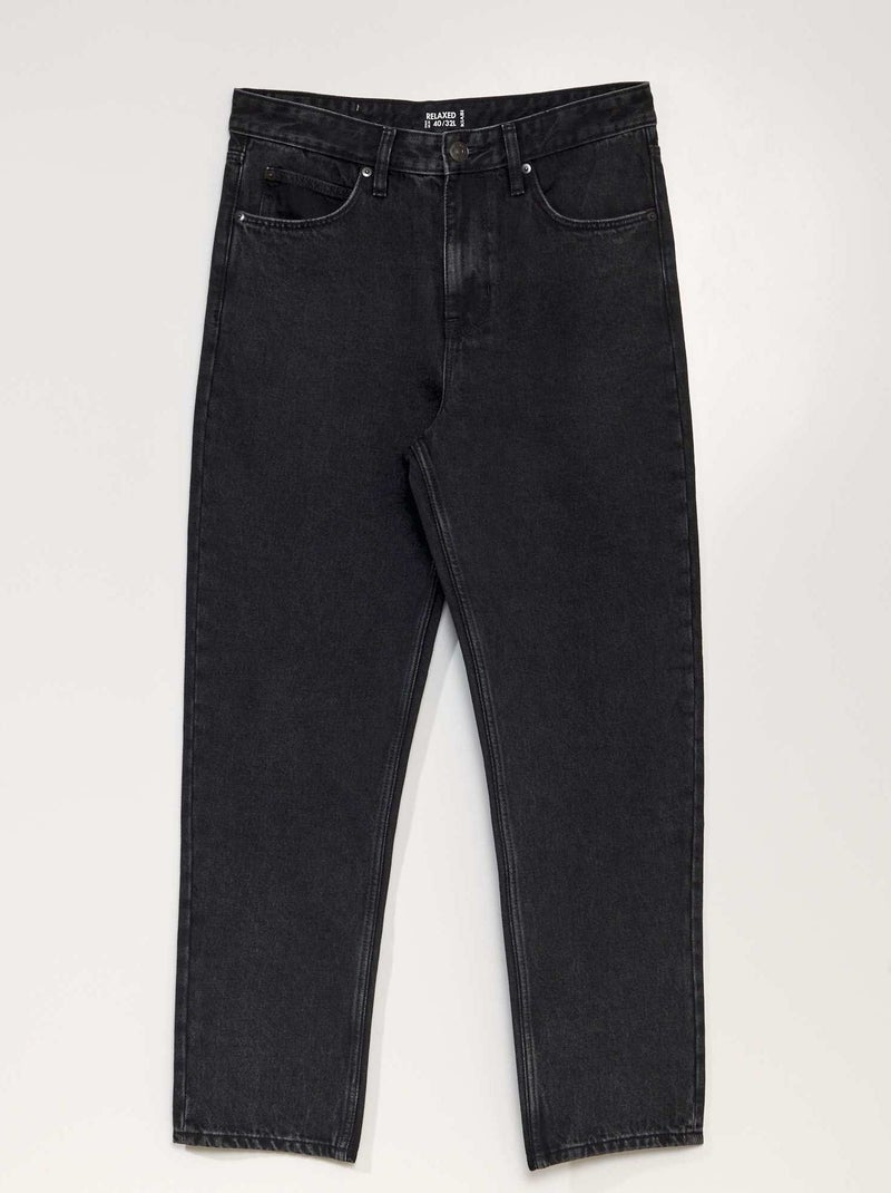 Vaquero crudo con corte relaxed NEGRO - Kiabi