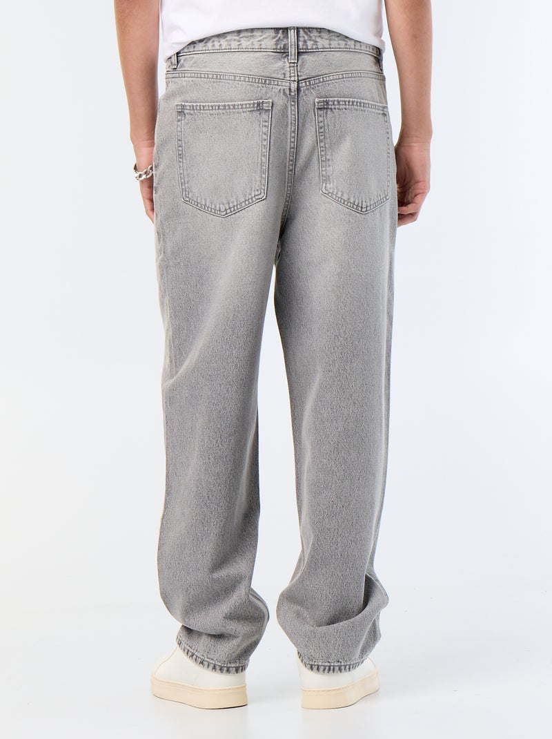 Vaquero de corte ancho / relaxed fit Gris - Kiabi