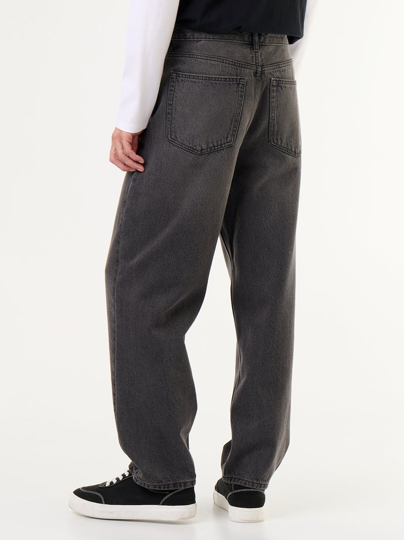 Vaquero de corte ancho / relaxed fit Gris - Kiabi