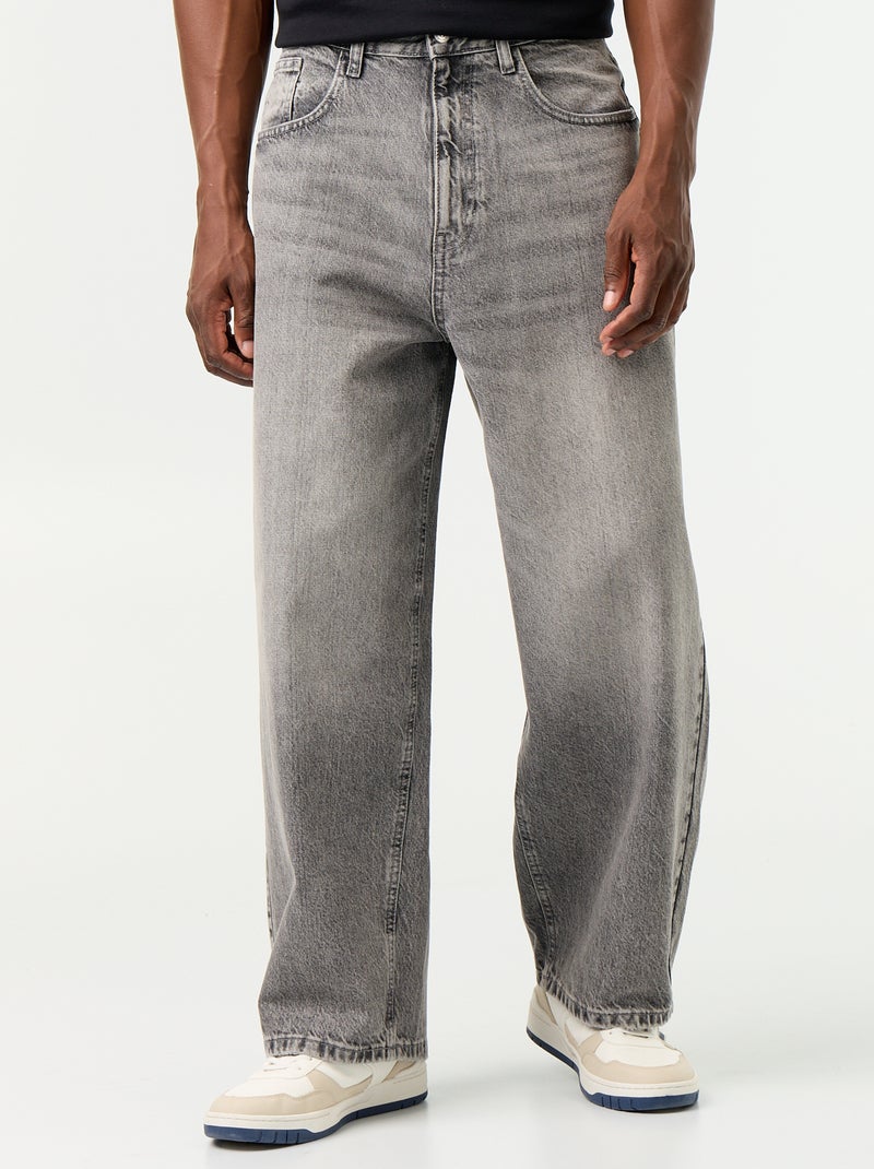 Vaquero de corte super baggy Gris - Kiabi