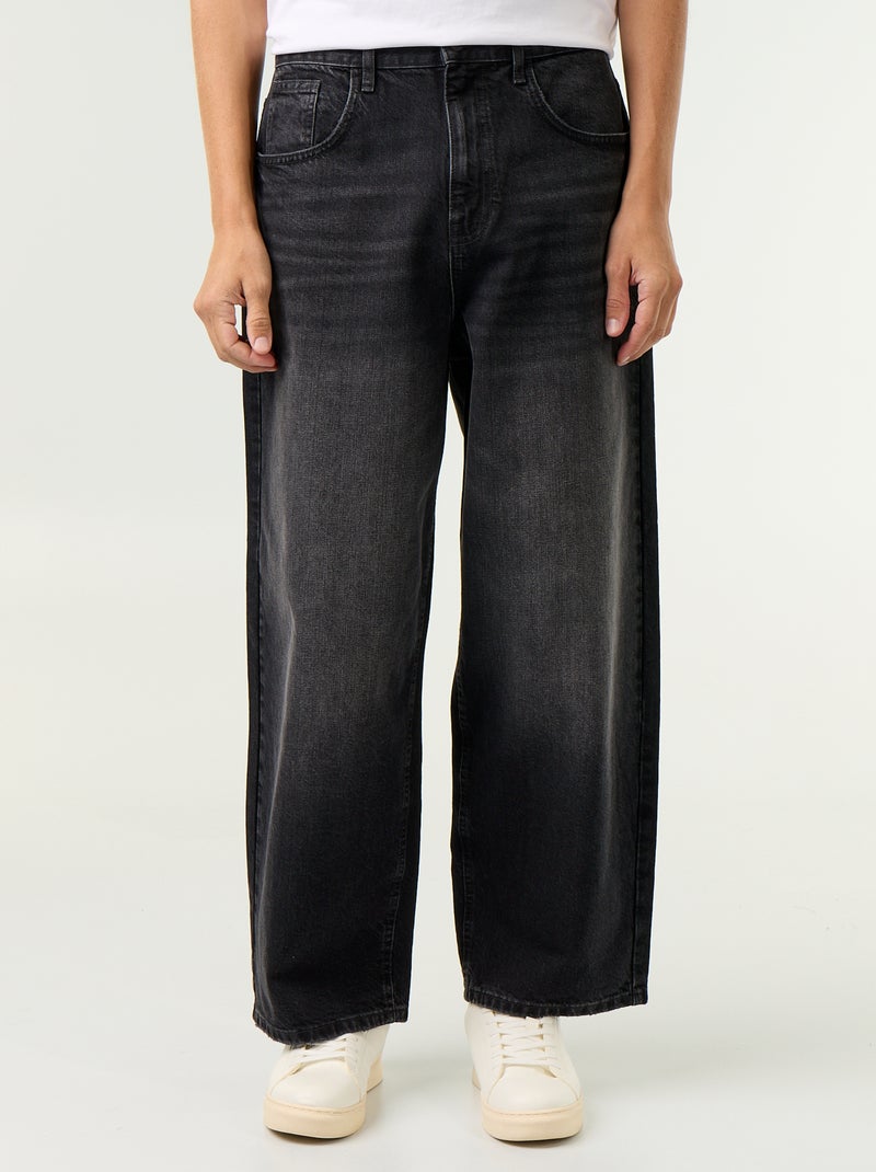 Vaquero de corte super baggy Negro - Kiabi