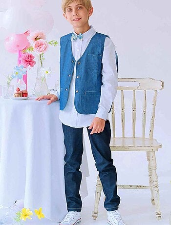 Vaquero de entretiempo para niño | Slim elástico | Denim azul oscuro | MORGAN