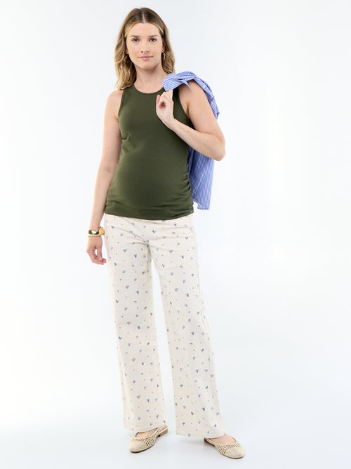 Vaquero de maternidad de corte wide leg - Kiabi