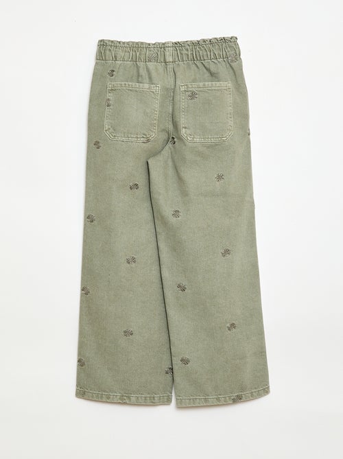Vaquero de pierna ancha con motivo bordado - Kiabi