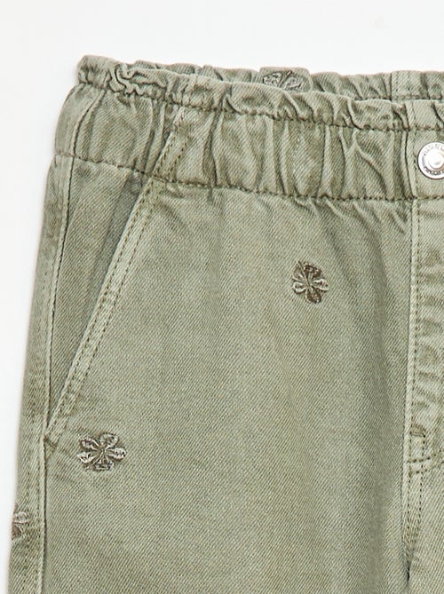 Vaquero de pierna ancha con motivo bordado - Kiabi