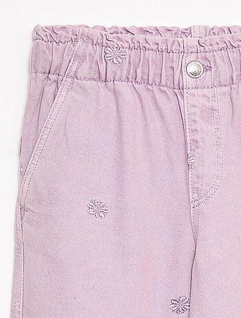 Vaquero de pierna ancha con motivo bordado