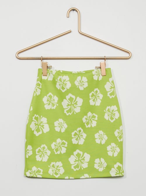Vaquero de talle alto con estampado - Kiabi