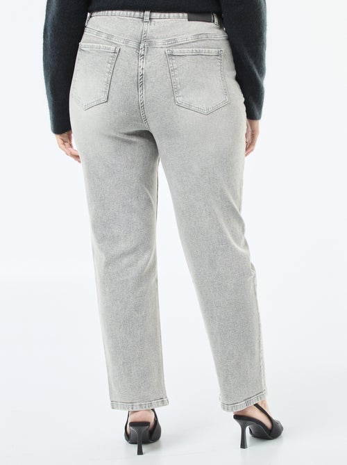 Vaquero de talle alto con strass - Kiabi