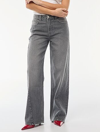 Vaquero de talle alto corte ancho / wide leg