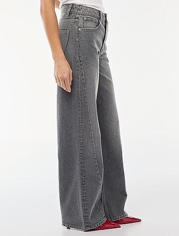 Vaquero de talle alto corte ancho / wide leg
