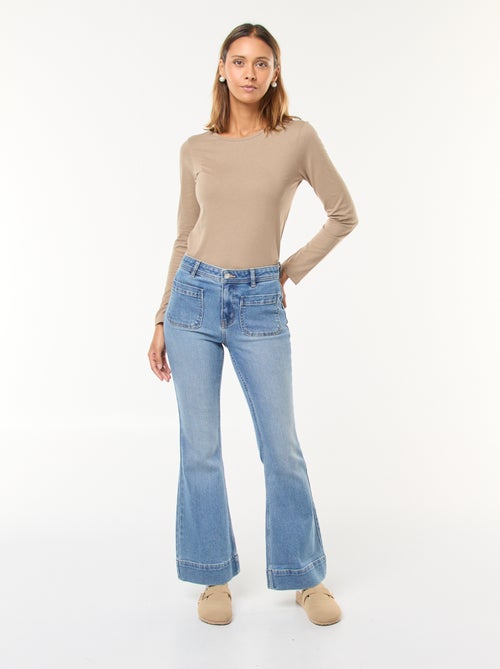 Vaquero de talle alto corte flare/bootcut - Kiabi