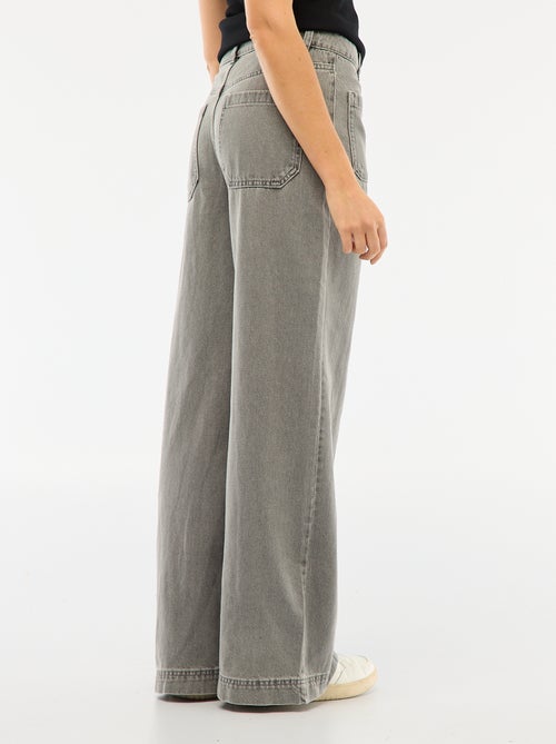 Vaquero de tiro alto con botones - Kiabi