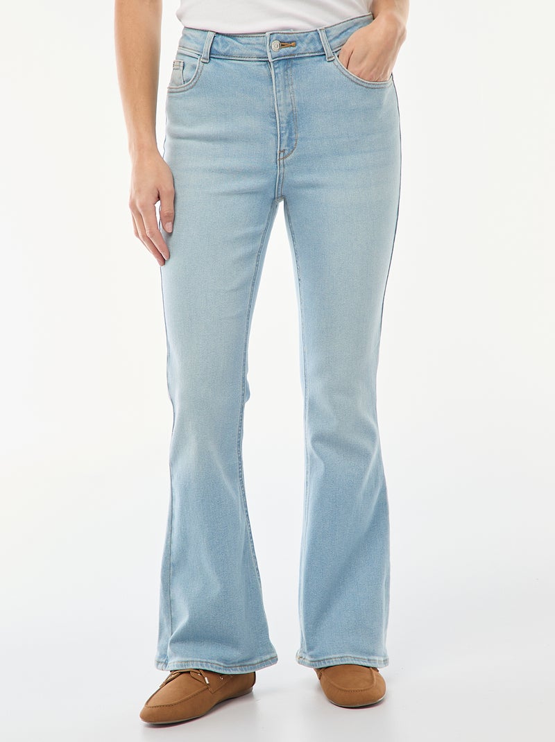 Vaquero de tiro alto corte flare/bootcut - L28 Azul - Kiabi