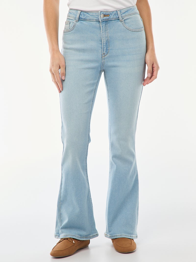 Vaquero de tiro alto corte flare/bootcut - L32 Azul - Kiabi