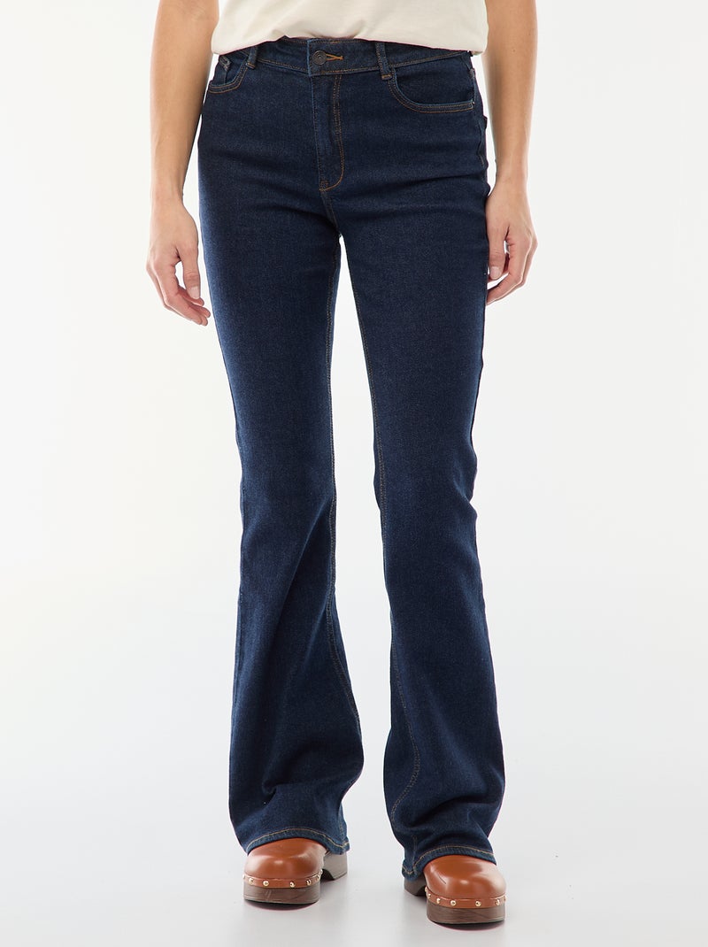 Vaquero de tiro alto corte flare/bootcut - L32 Azul - Kiabi