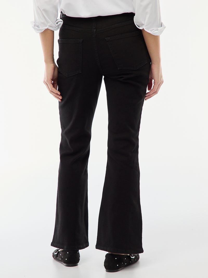 Vaquero de tiro alto corte flare/bootcut - L32 Negro - Kiabi