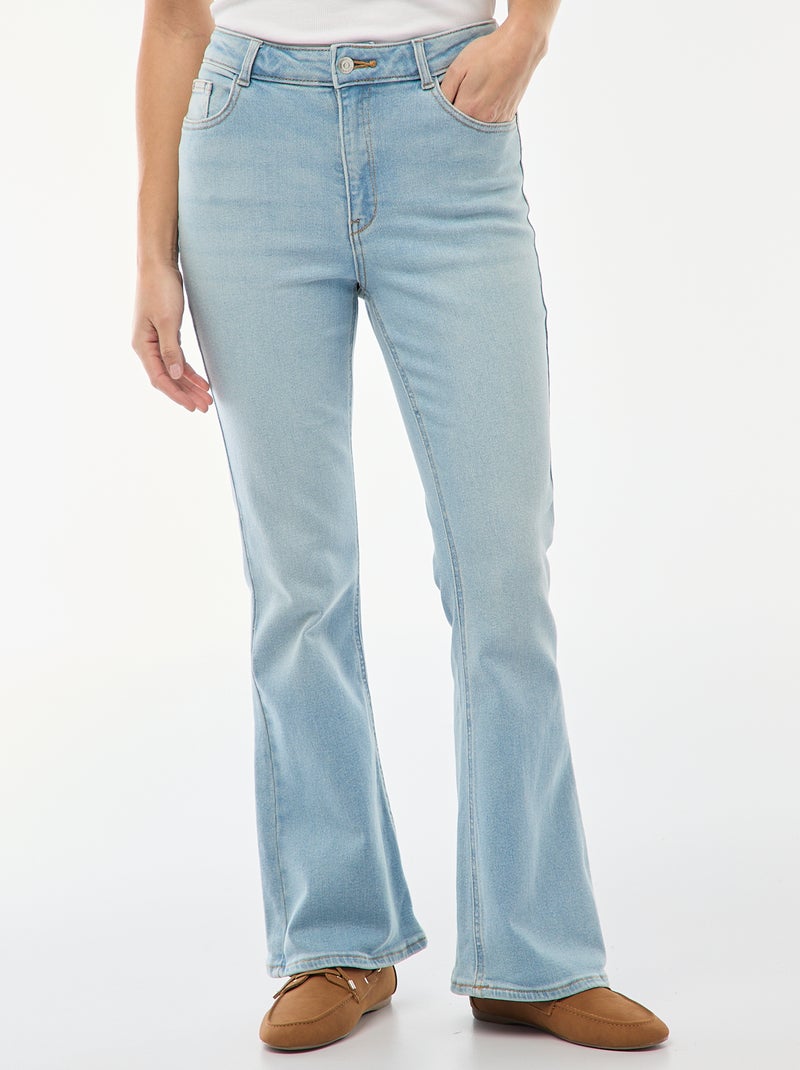 Vaquero de tiro alto corte flare/bootcut - L34 Azul - Kiabi