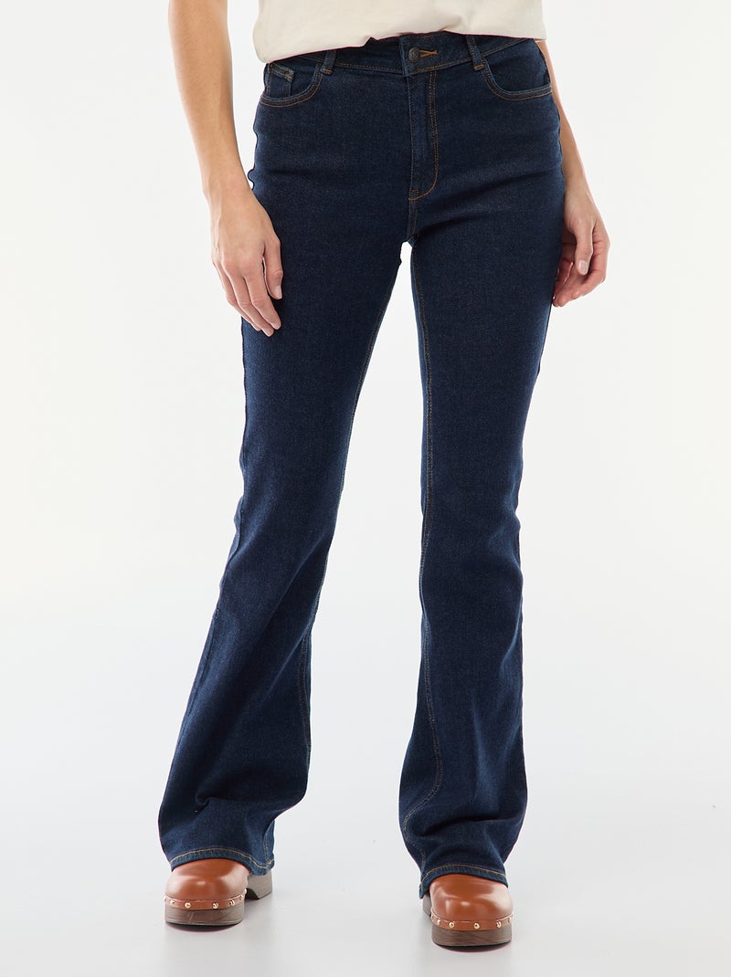 Vaquero de tiro alto corte flare/bootcut - L34 Azul - Kiabi
