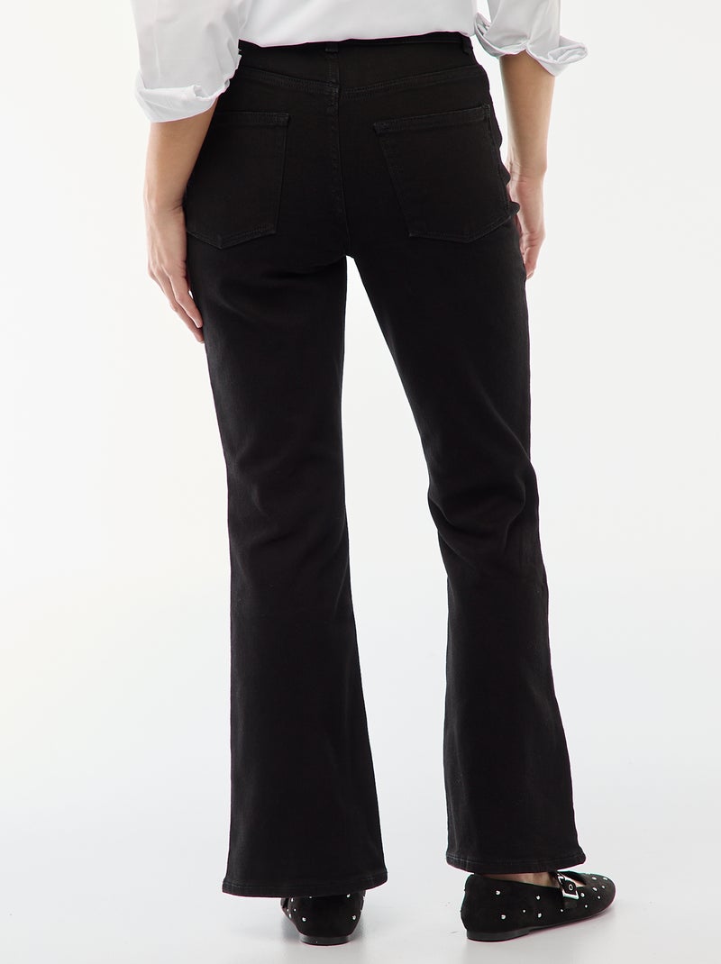 Vaquero de tiro alto corte flare/bootcut - L34 Negro - Kiabi