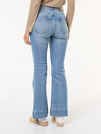Jean de talle alta corte flare/bootcut