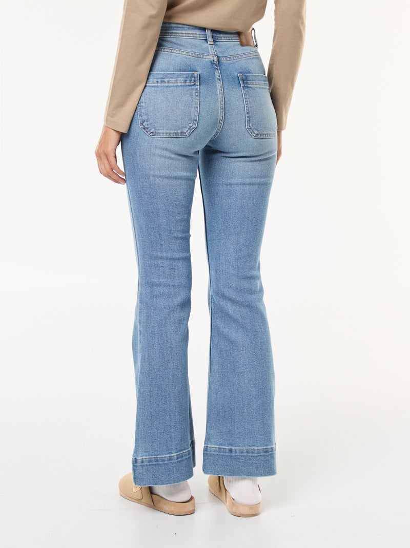 Vaquero de tiro alto corte flare/bootcut Azul - Kiabi