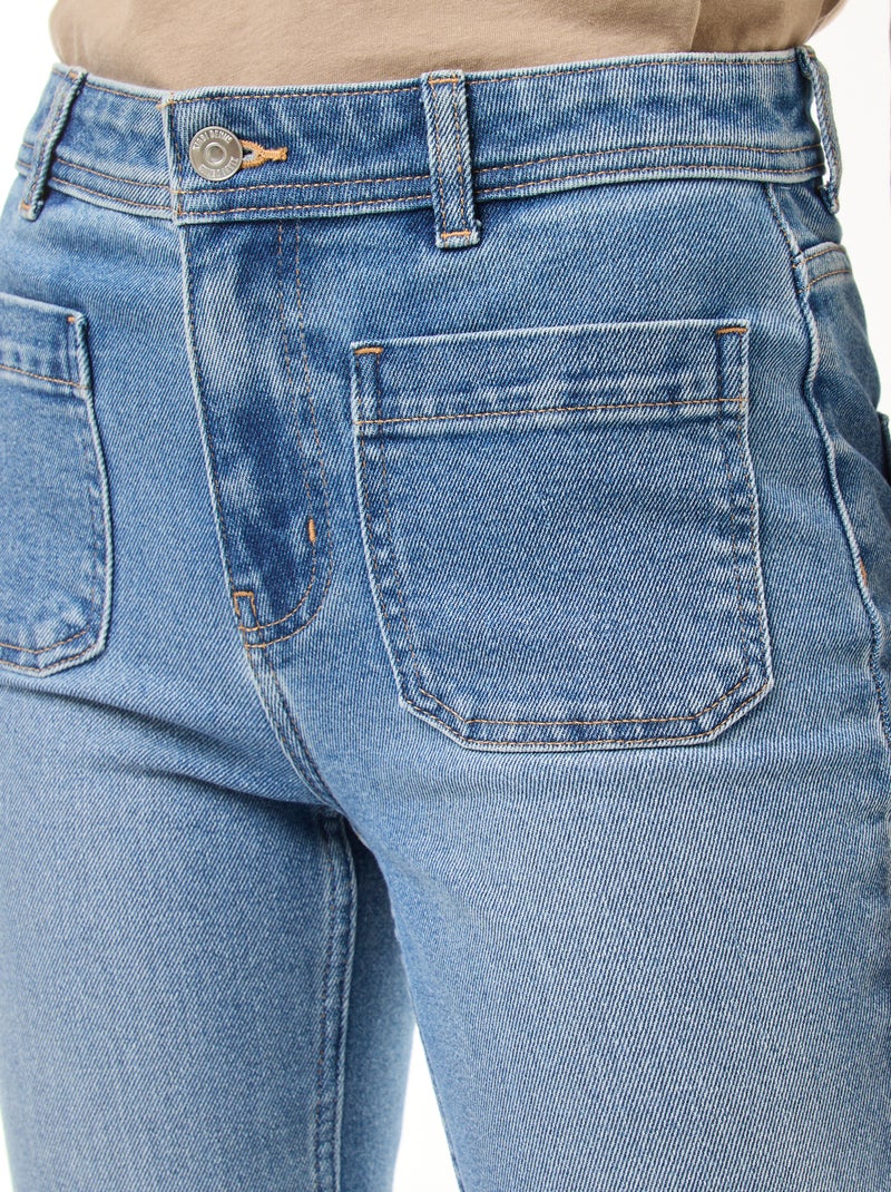 Vaquero de tiro alto corte flare/bootcut Azul - Kiabi