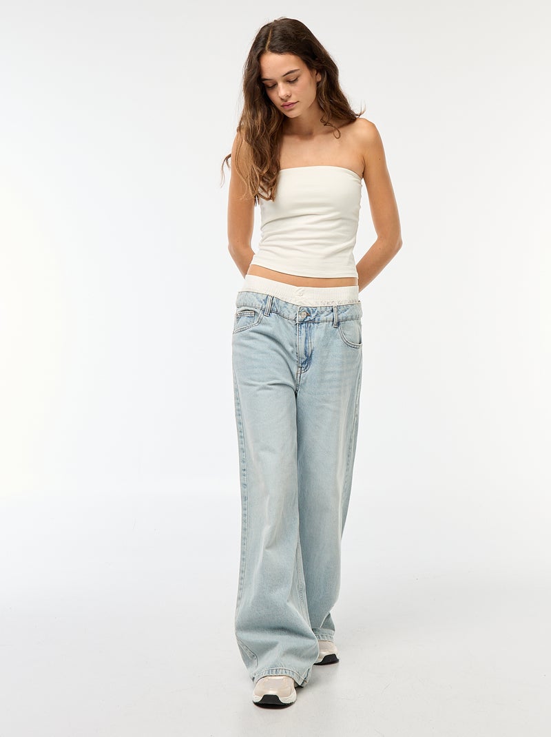Vaquero efecto calzoncillo baggy Azul - Kiabi