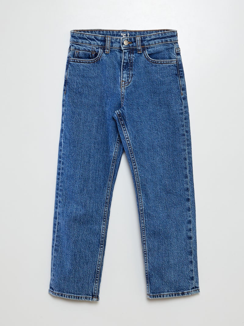 Vaquero elástico con cintura ajustable AZUL - Kiabi