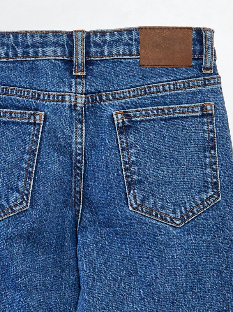 Vaquero elástico con cintura ajustable AZUL - Kiabi