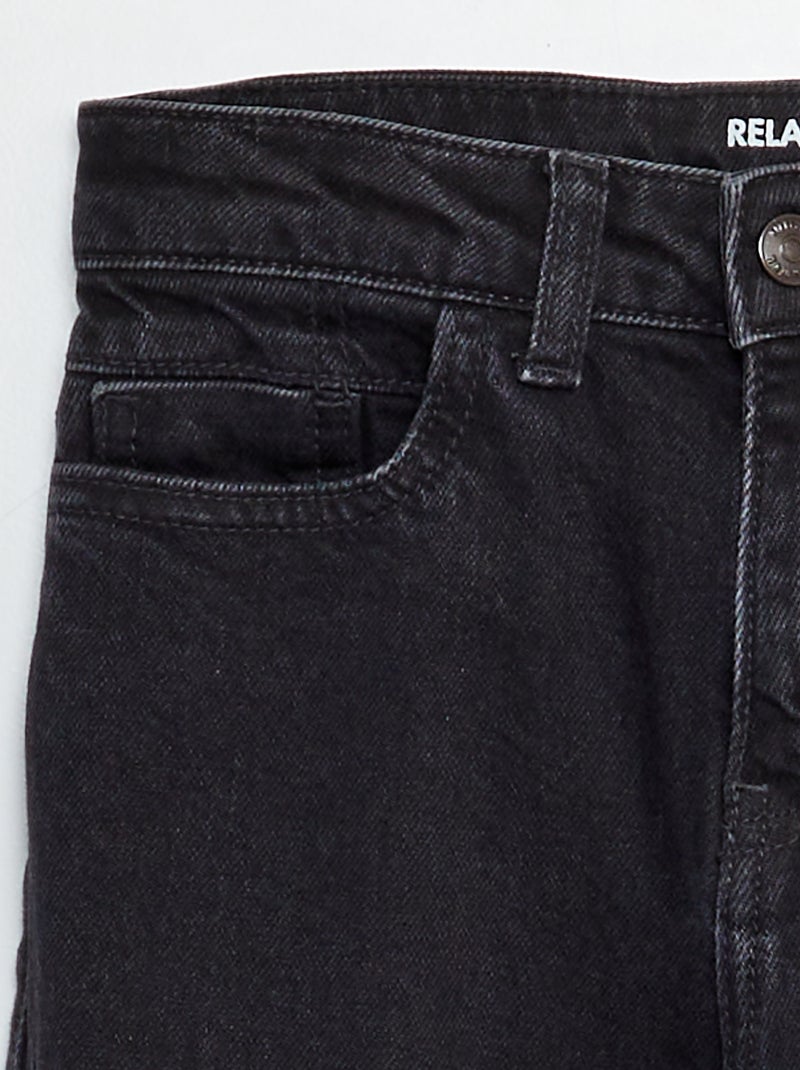 Vaquero elástico con cintura ajustable GRIS - Kiabi