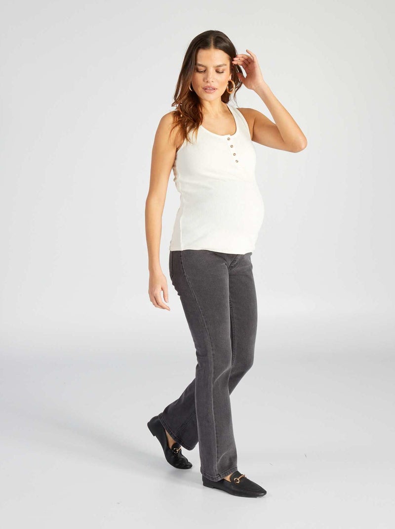 Vaquero flare premamá GRIS - Kiabi