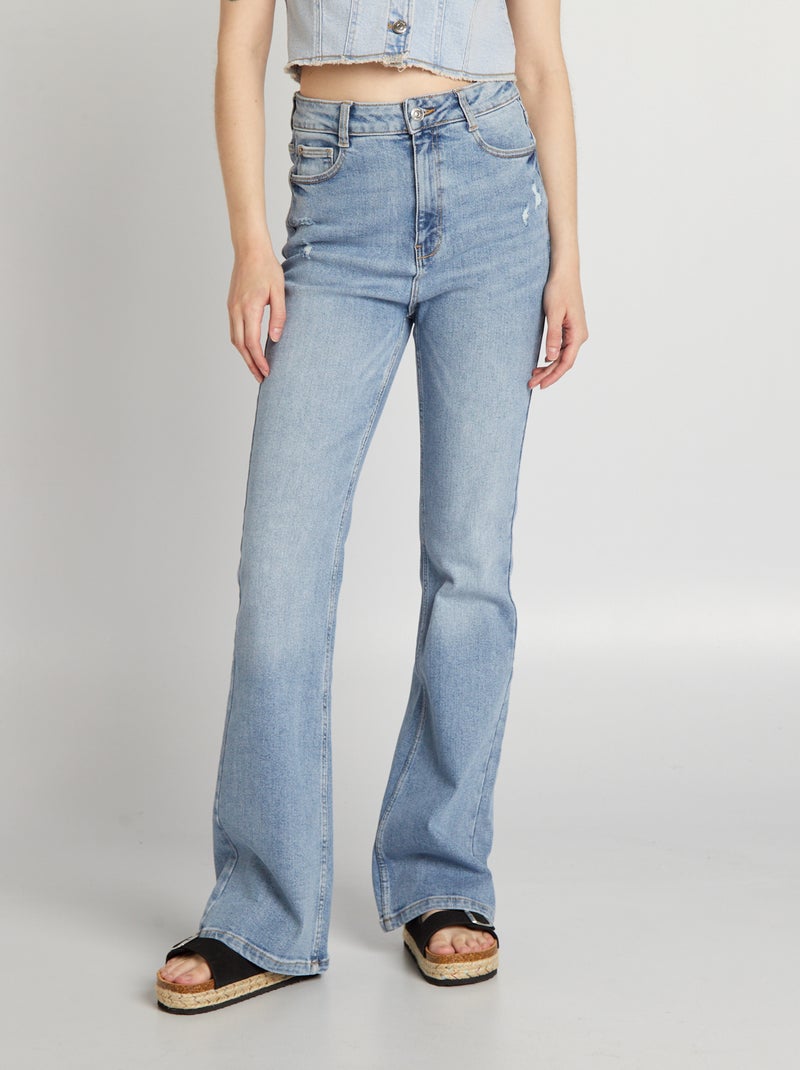 Vaquero flare/bootcut de tiro alto AZUL - Kiabi