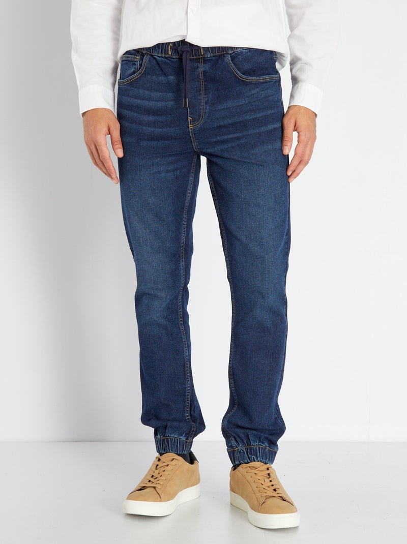 Vaquero jogger con cintura elástica AZUL - Kiabi