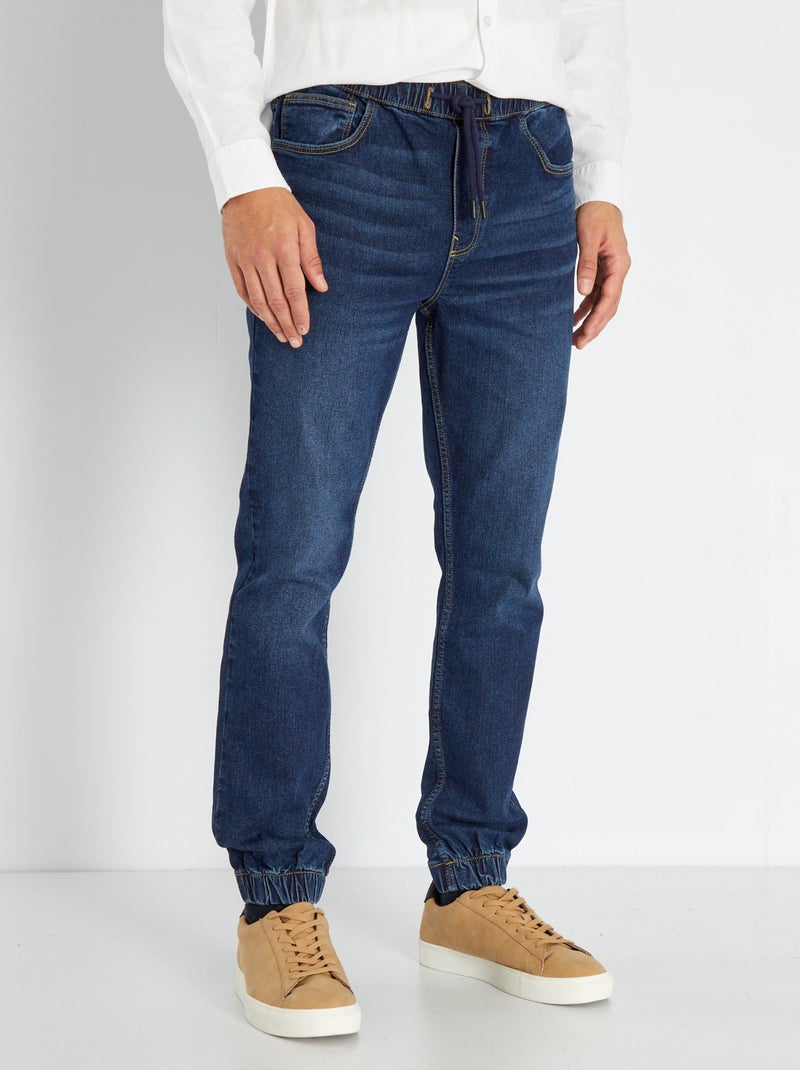 Vaquero jogger con cintura elástica AZUL - Kiabi