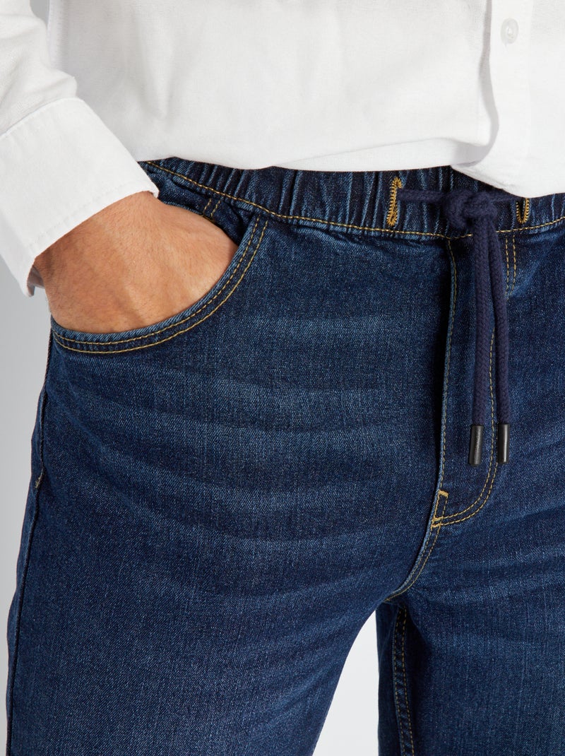Vaquero jogger con cintura elástica AZUL - Kiabi