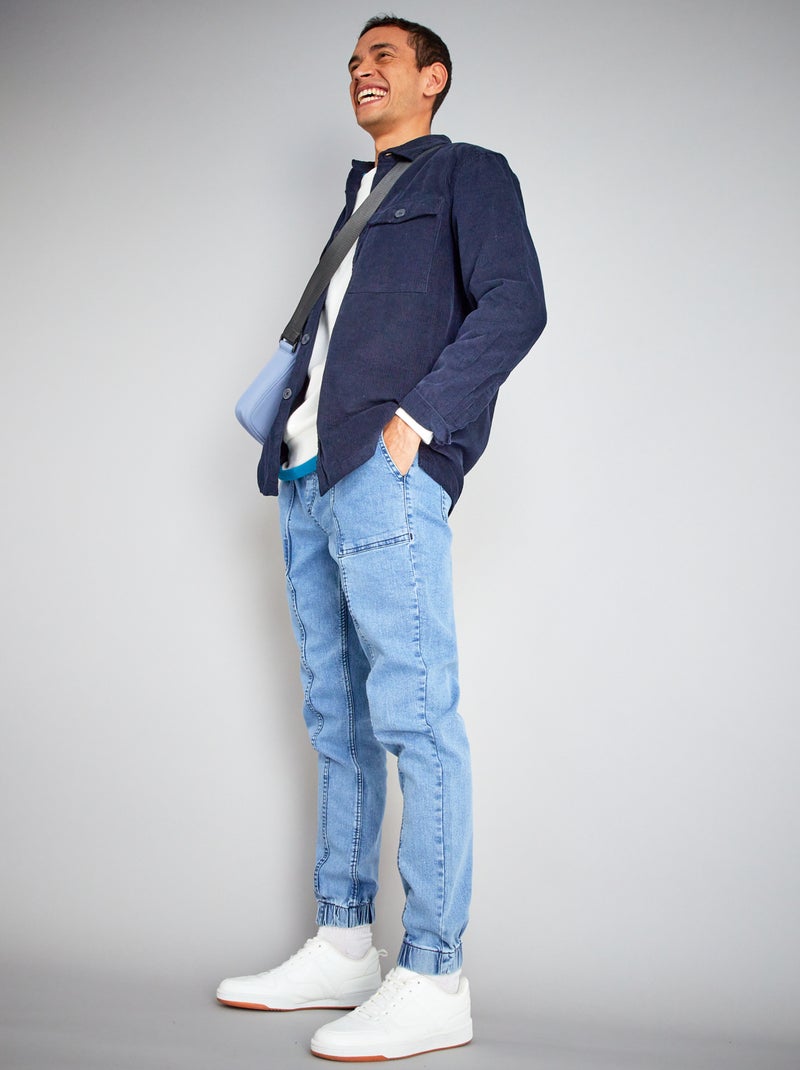 Vaquero jogger con cintura elástica Azul - Kiabi