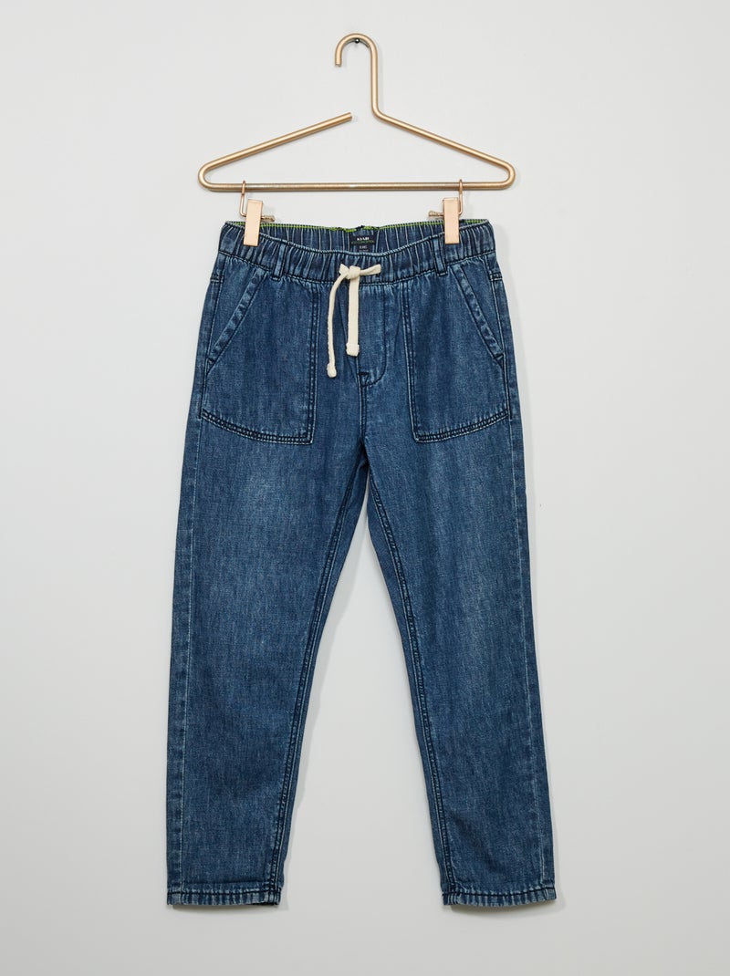 Vaquero jogger con cordones AZUL - Kiabi