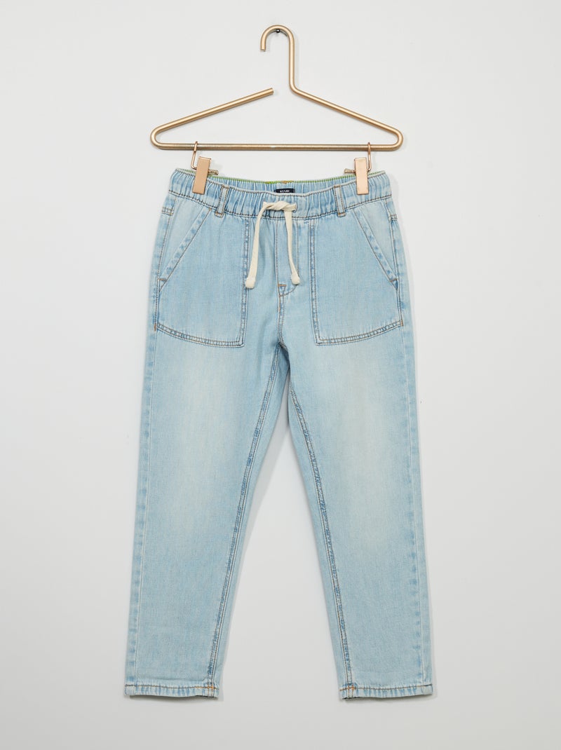 Vaquero jogger con cordones Azul - Kiabi