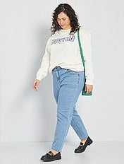 Vaqueros mom fit y girlfriend para tallas grandes mujer | Kiabi