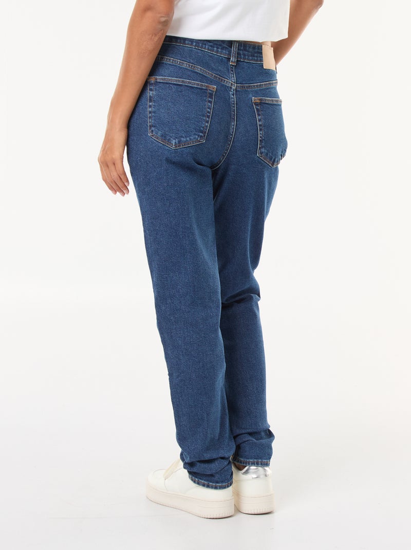 Vaquero mom con 5 bolsillos L34 Azul - Kiabi